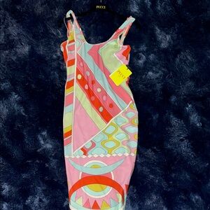 Emilio Pucci Multicolor Geometric Dress